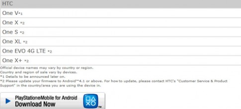Điện thoại HTC bắt đầu được chơi game PlayStation