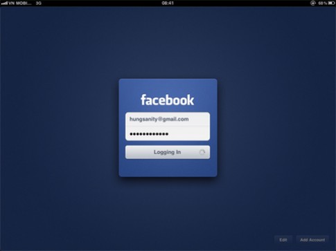 Dùng thử Facebook cho iPad