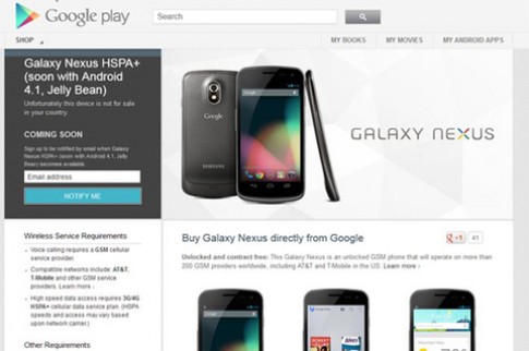 Galaxy Nexus không còn hàng tại Play Store Mỹ