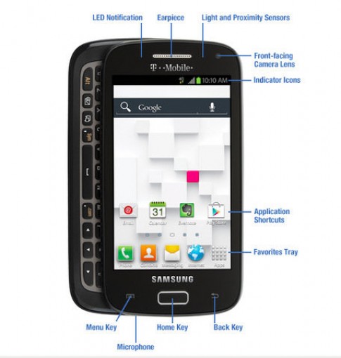 Galaxy S phiên bản bàn phím trượt xuất hiện