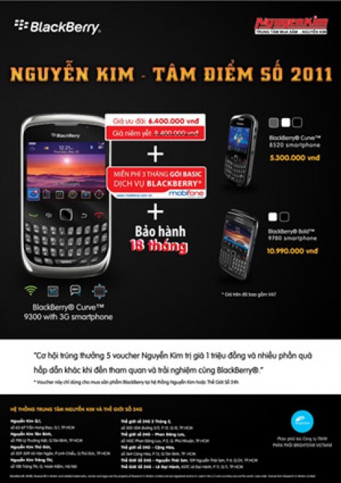 Giảm 2 triệu đồng cho BlackBerry 9300