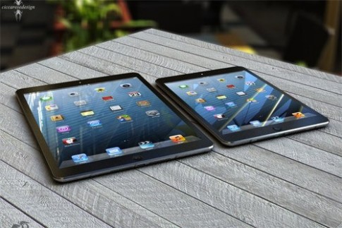 iPad 5 giả tưởng so kích cỡ với iPad 4 và iPad Mini