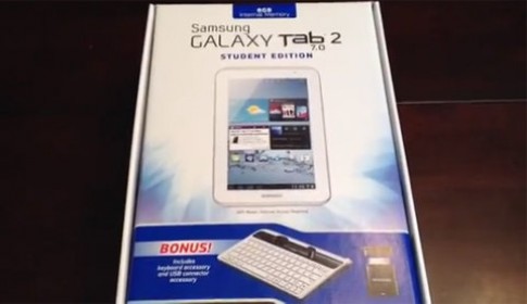 Mở hộp Galaxy Tab 2 7.0 bản dành cho sinh viên