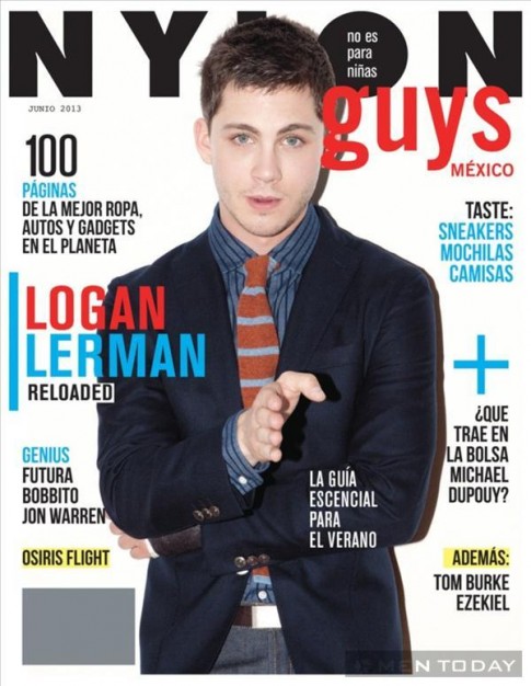 Nam diễn viên Logan Lerman đơn giản trên Nylon Guys Mexico