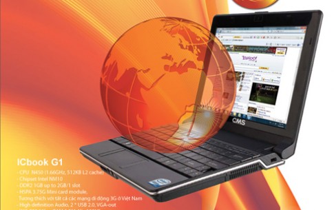 Netbook của VN hỗ trợ 3G giá chỉ 8 triệu đồng