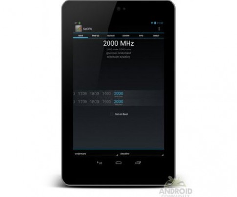 Nexus 7 ‘ép xung’ lên 2 GHz thành công