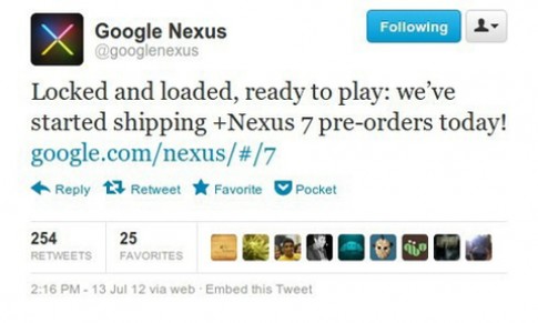 Nexus 7 tới tay người người dùng đặt trước