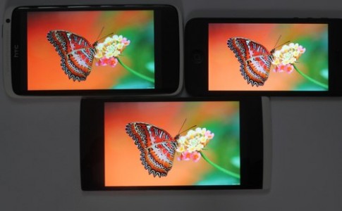 So sánh màn hình Oppo Find 5, HTC One X và iPhone 5