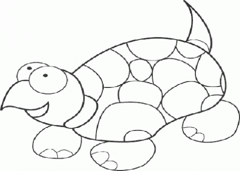 Tranh tô màu ‘Rùa con ngộ nghĩnh’ cho bé