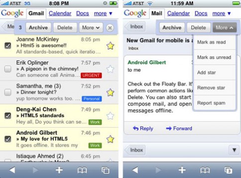 Vào Gmail trên iPhone bằng trình duyệt web