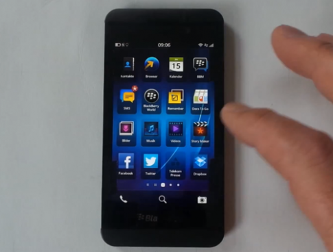 Video dùng thử BlackBerry Z10 xuất hiện trước ngày ra mắt