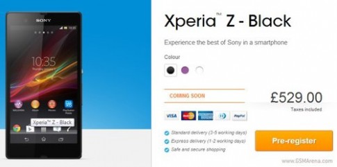 Xperia Z bán tại Anh với giá 17,4 triệu đồng