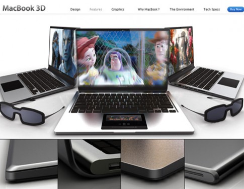 Ý tưởng Macbook Pro trang bị công nghệ 3D
