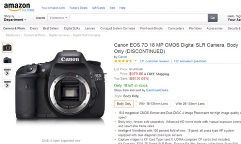 Canon có thể đã ngừng sản xuất EOS 7D