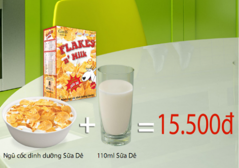 Flakes n Milk - món mới bổ dưỡng cho bữa sáng