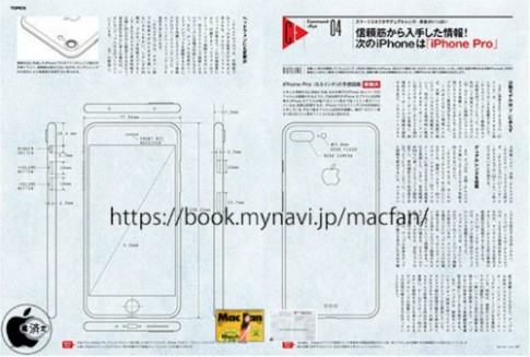 Bản thiết kế chi tiết iPhone 7 xuất hiện trên báo Nhật