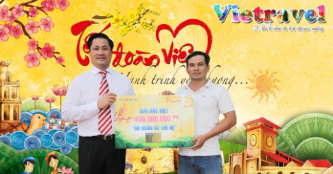Vietravel trao thưởng 450 triệu đồng cho khách du lịch