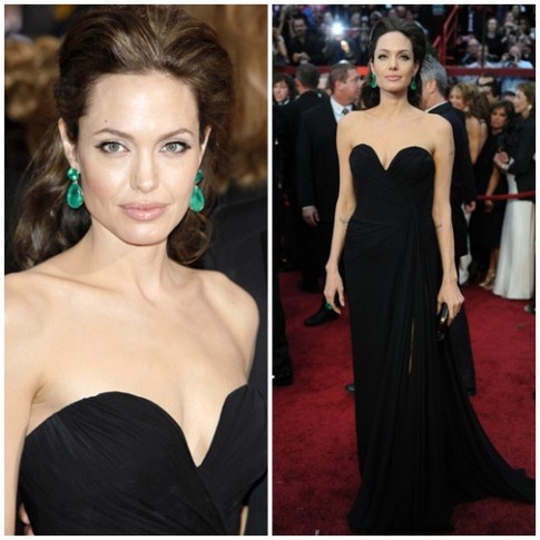 Angelina Jolie gợi cảm với áo váy tôn vòng 1