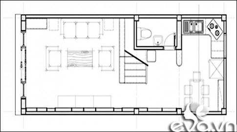 Cải tạo nhà lô 35m2 cho đôi uyên ương sắp cưới