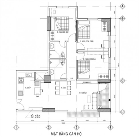 Làm mới căn hộ 96 m2 với 100 triệu đồng