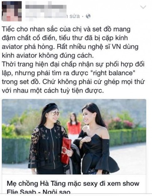 Mẹ chồng Tăng Thanh Hà lại vướng nhiều nhận xét trái chiều