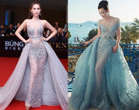 Váy xuyên thấu 10 kg của Ngọc Trinh bị nghi nhái thiết kế nước ngoài