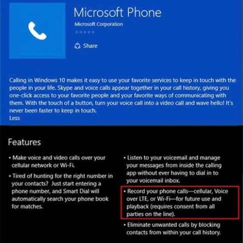 Cách ghi âm cuộc gọi bằng Lumia 950 XL chạy Windows 10