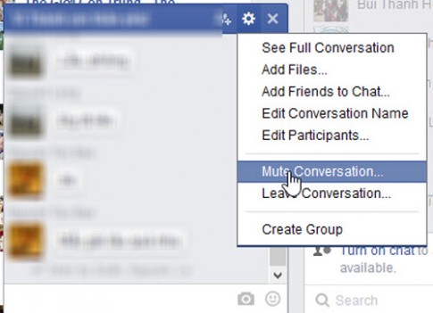 Mẹo Facebook: Để không bị làm phiền từ các cuộc chat nhóm