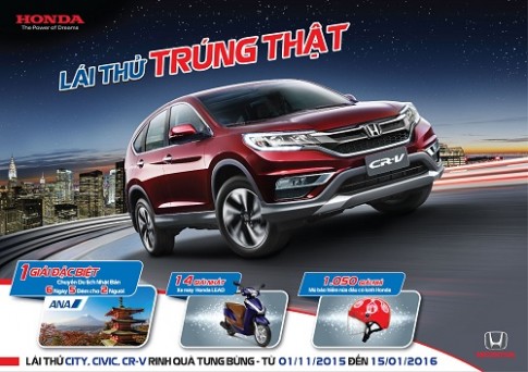  Lái thử Honda, đi Nhật miễn phí 