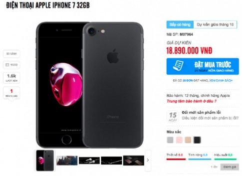  Rộ tin iPhone 7 chính hãng về Việt Nam tháng 10 