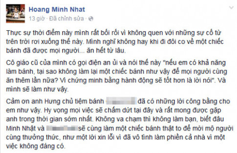 Minh Nhật: Hai chiếc bánh giống nhau chỉ là sự hiểu lầm