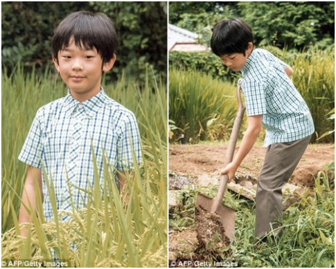 Hoàng tử Nhật học trường bình dân, tự tay cuốc đất khiến cả thế giới ngưỡng mộ