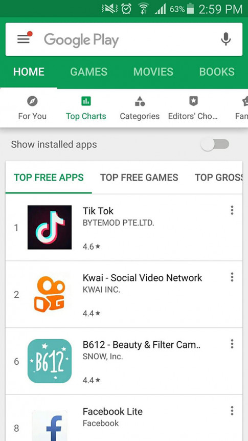 Vượt Facebook, Tik Tok trở thành ứng dụng miễn phí được yêu thích nhất trên Apple Store và Google Play