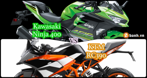 So sánh Kawasaki Ninja 400 2018 và KTM RC390