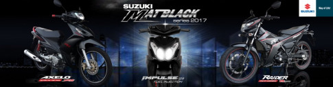 Suzuki Việt Nam ra mắt màu mới nam tính hơn cho Raider, Axelo và Impulse