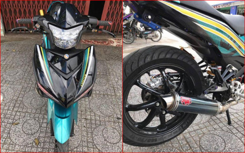 Exciter 150 độ dàn chân đầy cơ bắp với gắp NSR của biker Việt