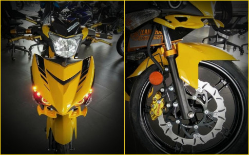Yamaha Y15ZR độ nổi bật với sắc vàng cá tính của biker nước bạn