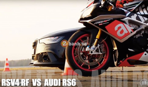 [Clip] Aprilia RSV4 RF vs Audi RS6 V8 - Không kịp ngửi khói đối thủ