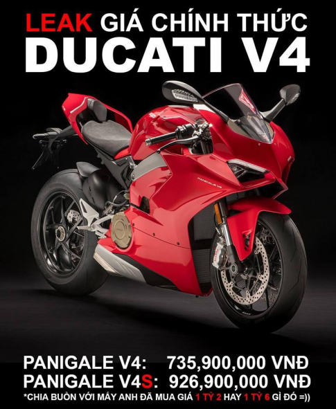 Ducati Panigale V4 giá sập sàn từ 735 triệu Đồng khi bán tại Việt Nam