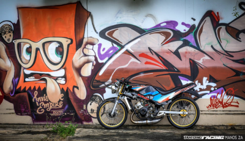 Há hốc với Kawasaki Victor 150 độ đỉnh khoe dáng bên sơn Grunge Graffiti