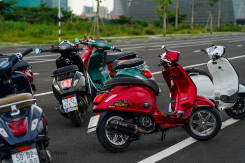 Vespa Sprint đậm chất dân chơi với dàn chân Ohlins đầy lung linh