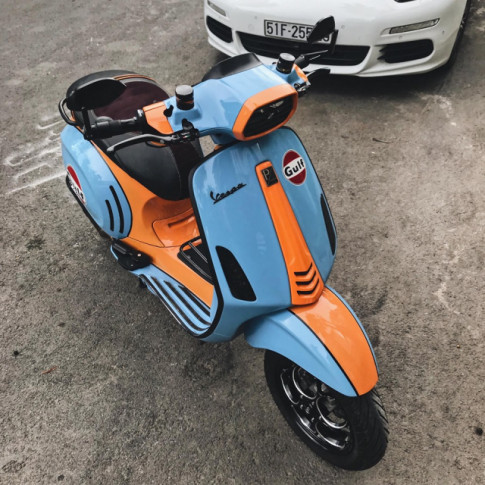 Vespa Sprint Gulf độ mâm Maru’s CNC đẹp kinh hồn