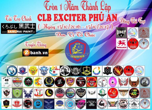 Club Exciter Phu An mung sinh nhat lan I day hoanh trang tai Binh Duong