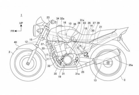 Honda lộ diện thiết kế giảm shock đơn độc đáo dựa trên CB250