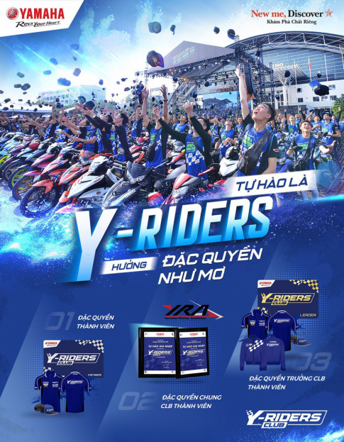 Thành viên Y-Riders Club tự hào tham gia cộng đồng lớn mạnh, nhiều đặc quyền và hoạt động ý nghĩa