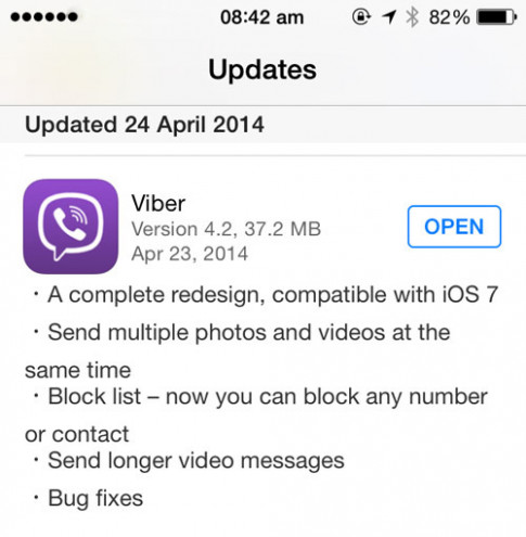 Viber tung bản cập nhật mới cho iPhone