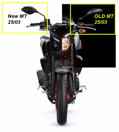 Cận cảnh điểm khác biệt giữa Yamaha MT-03 2020 và MT-03 thế hệ cũ