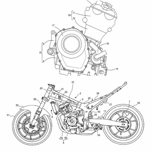 Hình ảnh thiết kế mới nhất của Suzuki dự đoán là động cơ của GSX-R250 / R300