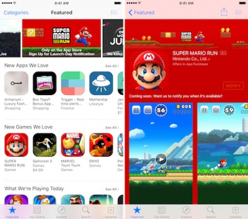 Game Super Mario sẽ có mặt trên cả iOS và Android