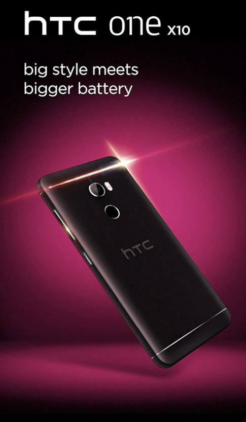 HTC One X10 lộ ảnh trần trụi, pin “trâu”